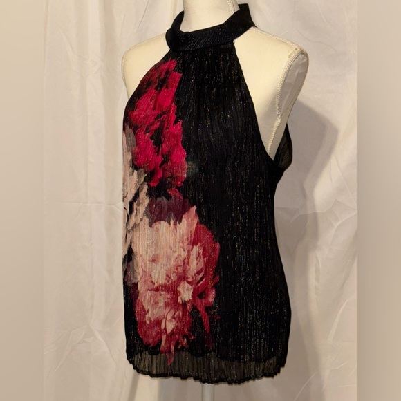 Worthington Black and Red Floral Blouse - Picture 3 of 9